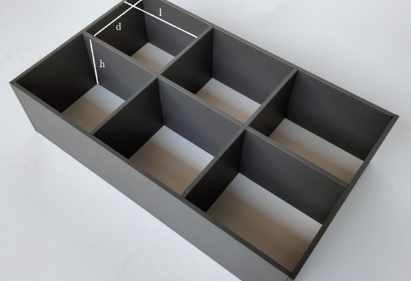Six-section divider tray