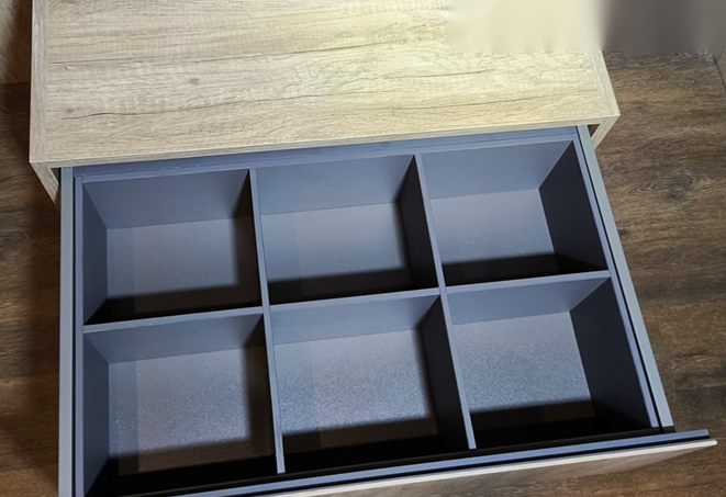 Six-section accessory divider
