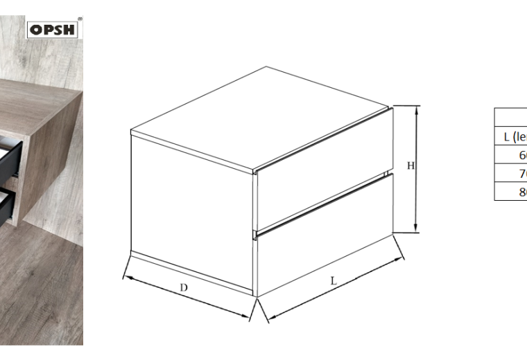GA352T two-tier drawer cabinet
