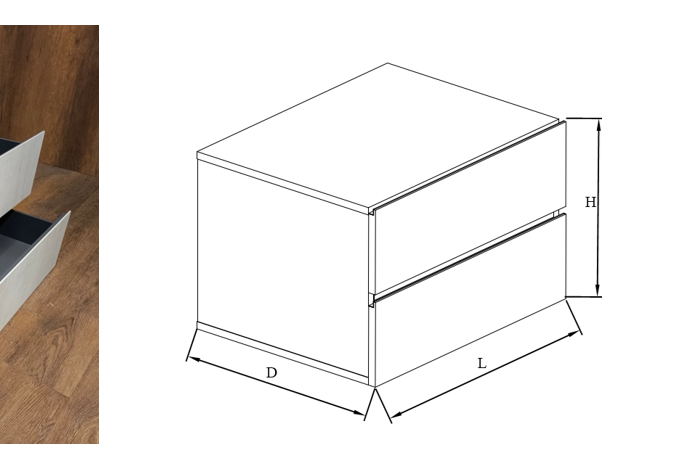 GA362T two-tier drawer
