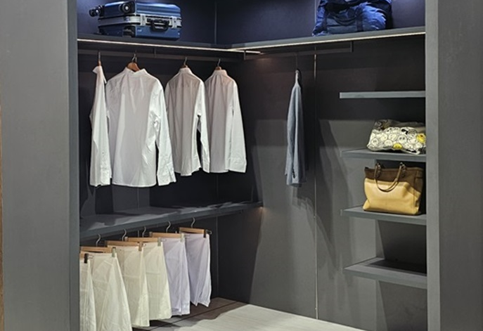 LO L-shape open wardrobe
