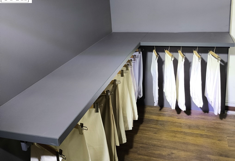 Aluminum Edge Wooden Shelf